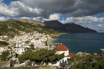Fototapeta premium small port of Diafani in Karpathos island, Greece