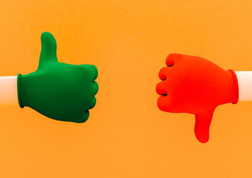 Thumbs up and down