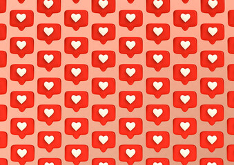 Social Network Love icon on Pink background