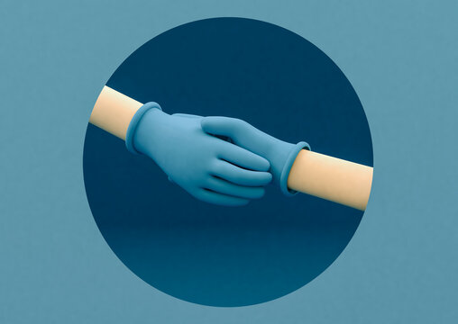Handshake with gloves