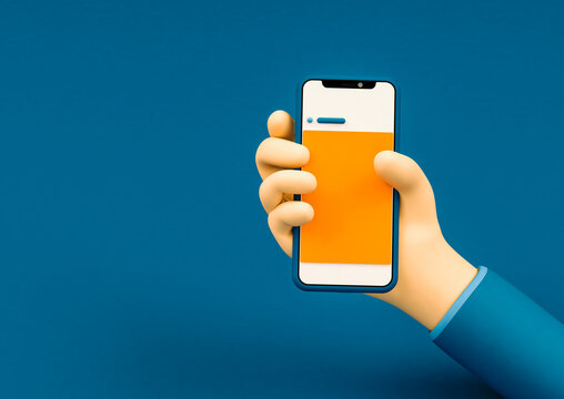 illustration of a phone with a social network app