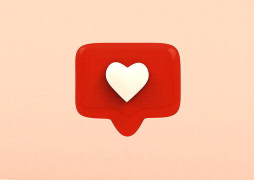Social Network Love icon on Pink background