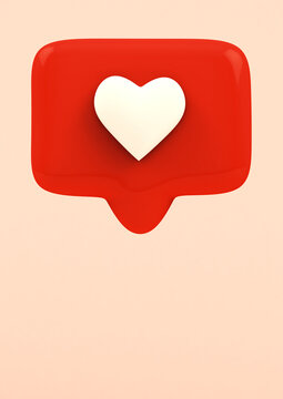 Social Network Love icon on Pink background
