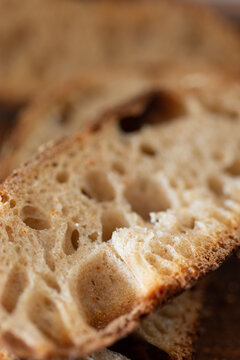 Sliced spelt sourdough bread