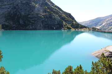 lake and mountains