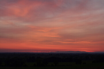 Wiatraki o zachodzie