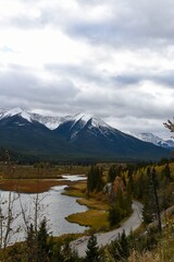 A VIEW OF THE CANADIAN ROCKIES NEAR BANFF