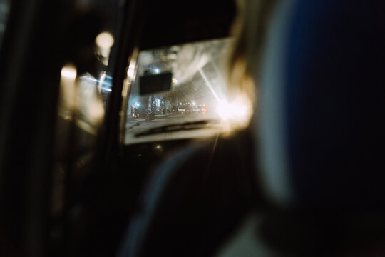 Driving at night in Kathmandu