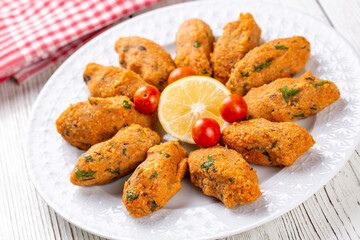 Mercimek Koftesi, Traditional Turkish Food with Bulgur and Lentil