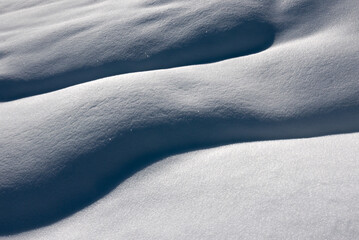 Snow shaped like human body parts