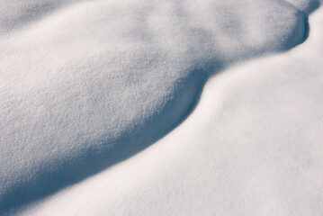 Snow shaped like human body parts