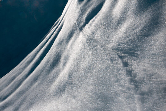 Ice, eroded by sun and wind