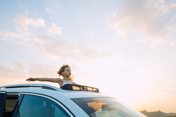 Little girl in the car