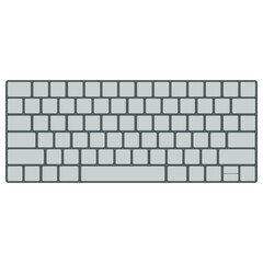 Computer keyboard on white background