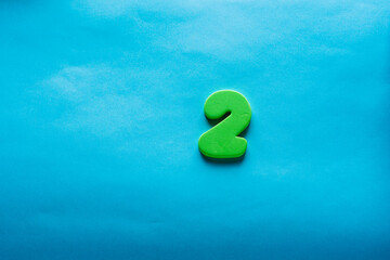 2 years old celebrating classic logo. Colored happy anniversary 2 th template green numbers....