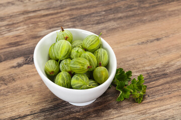 Fresh ripe green sweet gooseberry