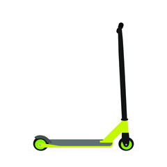 Bright stunt scooter on white background