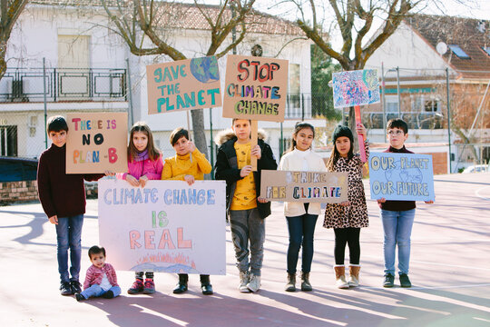 Kids protesting