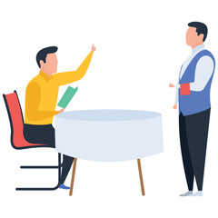 
Waiter illustration vector 
