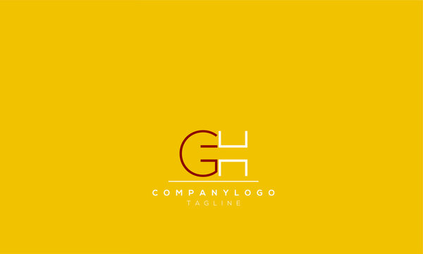 Alphabet letters Initials Monogram logo  gh ,hg,  g ND  h