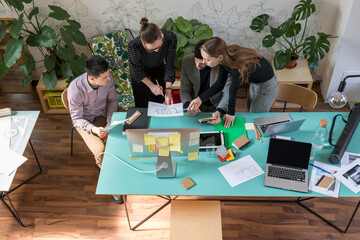 Young businesspeople working in a modern office