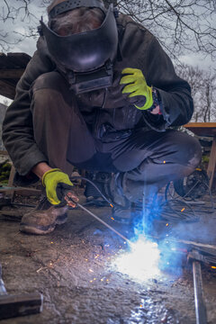 a welding man