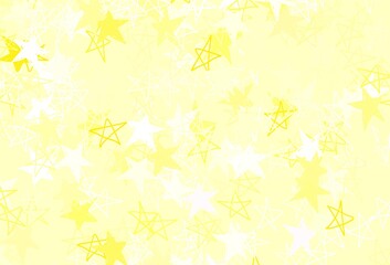 Light Red vector backdrop with small and big stars.