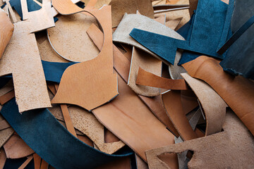 top view of leather trim