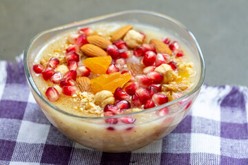 Traditional delicious Turkish dessert; Ashura (Asure)