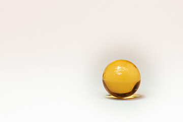 One yellow caviar toad on a white background
