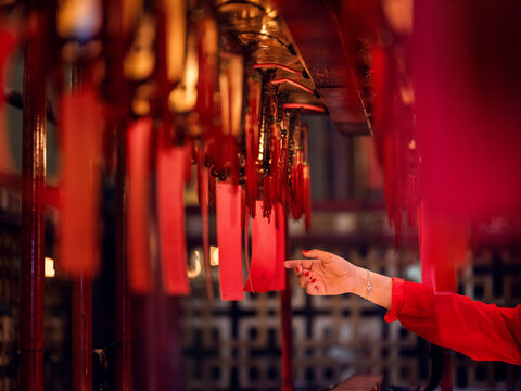Prayer lanterns in Man Mo Temple, Hong Kong