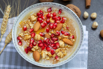 Traditional delicious Turkish dessert; Ashura (Asure)