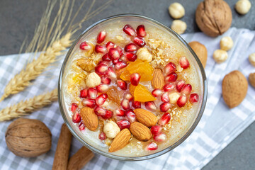 Traditional delicious Turkish dessert; Ashura (Asure)