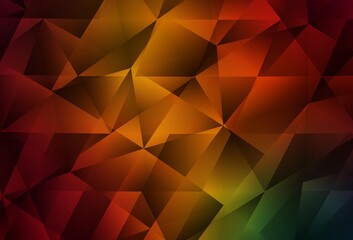 Fototapeta premium Dark Green, Red vector polygonal background.