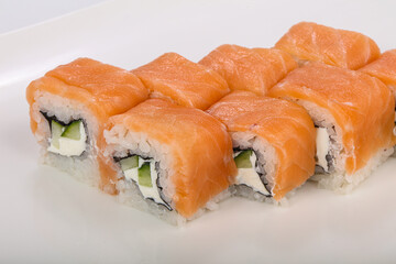 Japanese cuisine Philadelphia roll with salmon