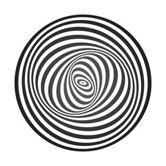 Illusion of swirl movement. Abstract design element.