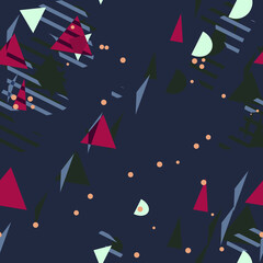 Abstract Figures Seamless Pattern - Repeating ornament for textile, wraping paper, fashion etc.
