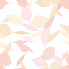 Fall Leaves Seamless Vector Pattern - Repeating ornament for textile, wraping paper, fashion etc.