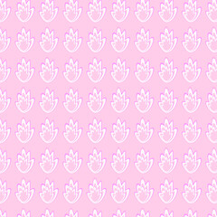 pattern shape white with background pink  
