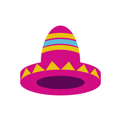 traditional mexican hat flat style icon