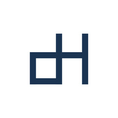 Obraz premium vector logo D alphabet DH icon illustrations