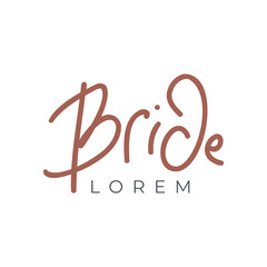 Fototapeta premium Logotype design about Bride concept.