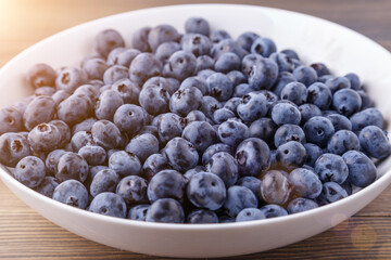 Fresh blueberry background. Blueberry Texture Close Blueberry Antioxidant Organic Superpeed Bowl Concept Healthy Nutrition