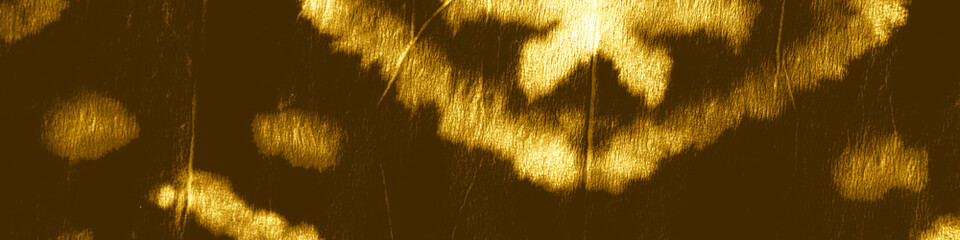 Gold Foil Ikat Pattern. Tie Dye Shibori. Abstract 
