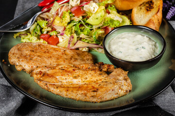 Healthy lunch menu.