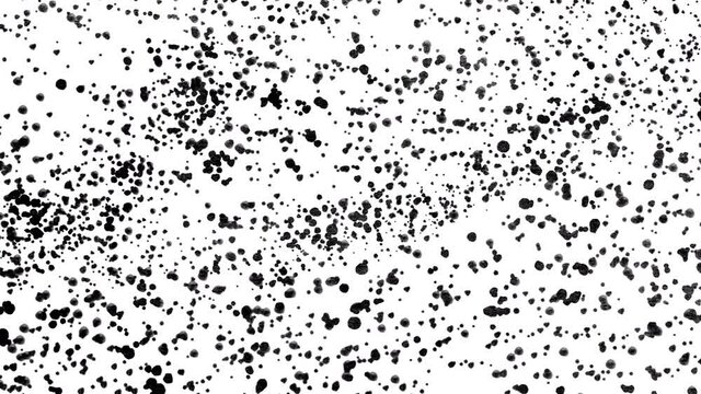 Abstract grunge paint dots, stop motion animation