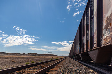 Cargo Train in the Desert