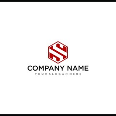 S Logo.S Letter Icon Design Vector Illustration.