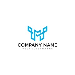 Letter M line logo design. Linear creative minimal monochrome monogram symbol. Universal elegant vector sign design. Premium business logotype. Graphic alphabet symbol for corporate business identity