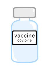 COVID-19用ワクチンの入った瓶　バイアル容器